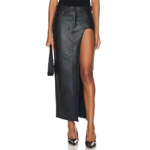 GRLFRND The Leather Blanca Skirt